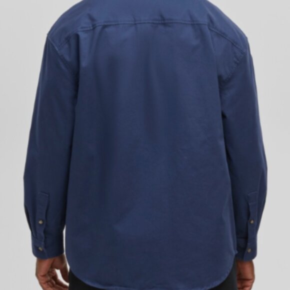 Mode of One Mens Relaxed Fit Button Down Twill Shirt Caspian Waters Color Size S - Picture 4 of 11